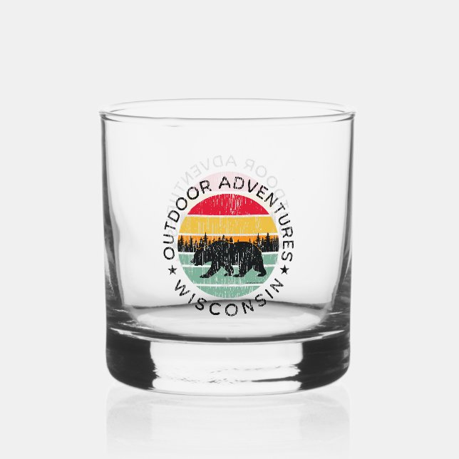 Outdoor Adventures Wisconsin Whiskyglas (Vorderseite)