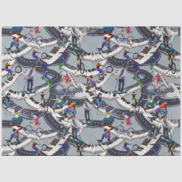 Outdoor-Aktivitäten auf Skateboards Seidenpapier