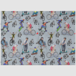 Outdoor-Aktivitäten auf Skateboards Seidenpapier