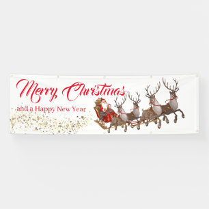 Outdoor Banner Weihnachtsmann frohe Weihnachten