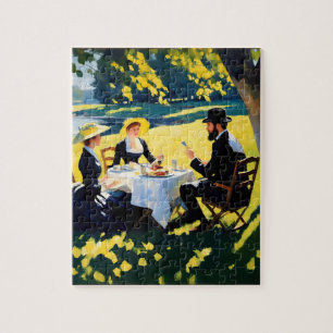 Outdoor Breakfast Scene: Kunstwerke aus dem 19. Ja Puzzle