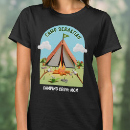 Outdoor Campfire Camping Crew Mama Geburtstagspart T-Shirt