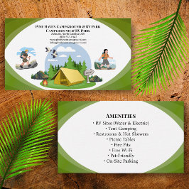 Outdoor Campground RV Park Rustic Layout Visitenkarte