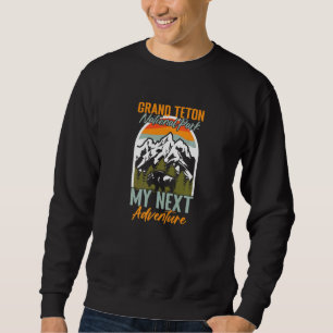 Outdoor Camping Bison Grand Teton Nationa Sweatshirt