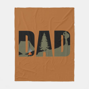 Outdoor Camping Papa glücklicher Camper Fleecedecke