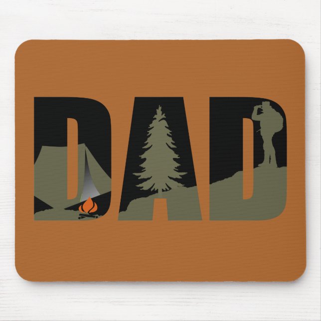 Outdoor Camping Papa glücklicher Camper Mousepad (Vorne)