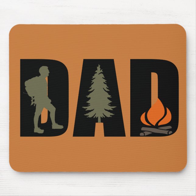 Outdoor Camping Papa glücklicher Camper Mousepad (Vorne)