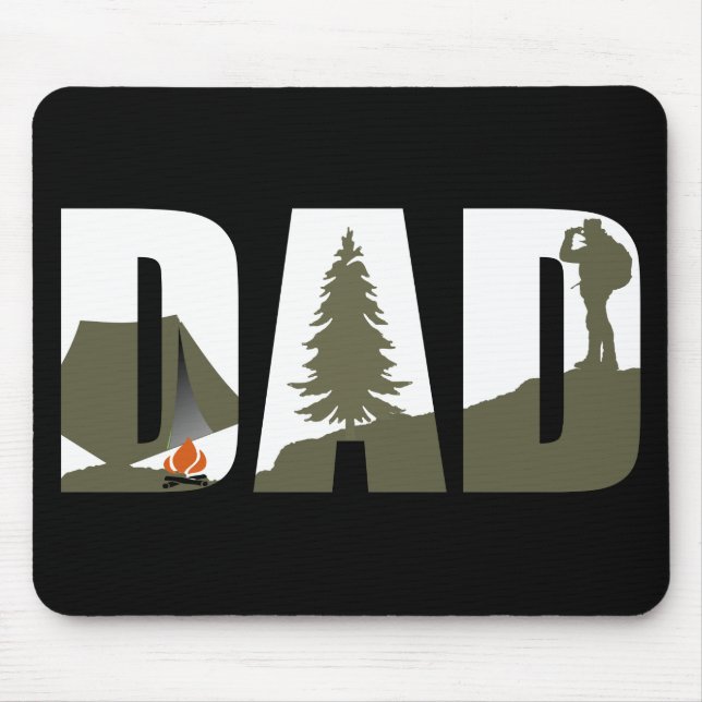 Outdoor Camping Papa glücklicher Camper Mousepad (Vorne)