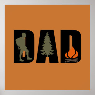 Outdoor Camping Papa glücklicher Camper Poster