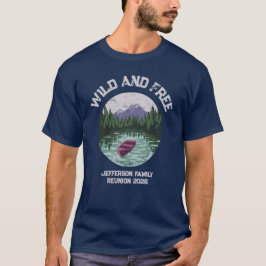 Outdoor Camping Wild and Free Custom Reunion T-Shirt