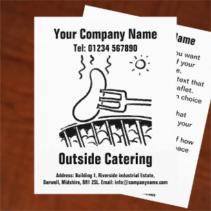 Outdoor Catering Cartoon Design Flyer