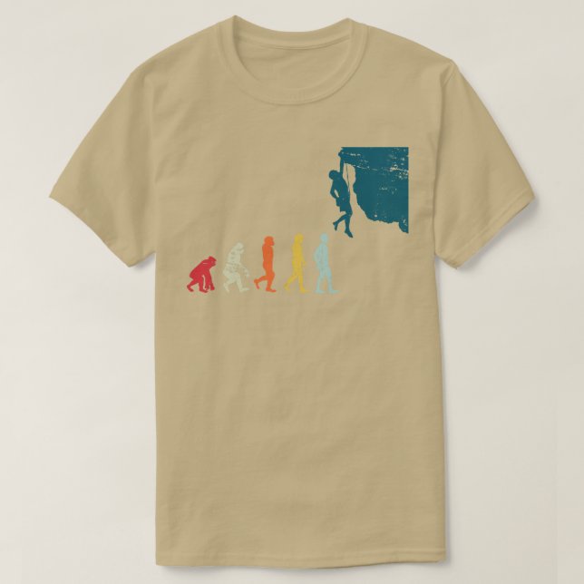 Outdoor Climber Evolution Geschenk T-Shirt (Design vorne)