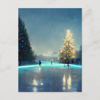 Outdoor-Eis-Skaten Postkarte