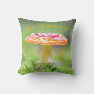 Outdoor Ende Sommer Rote Pilze Foto Kissen