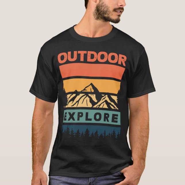 Outdoor Erkundung Berg Abenteuer Naturliebhaber T-Shirt (Vorderseite)