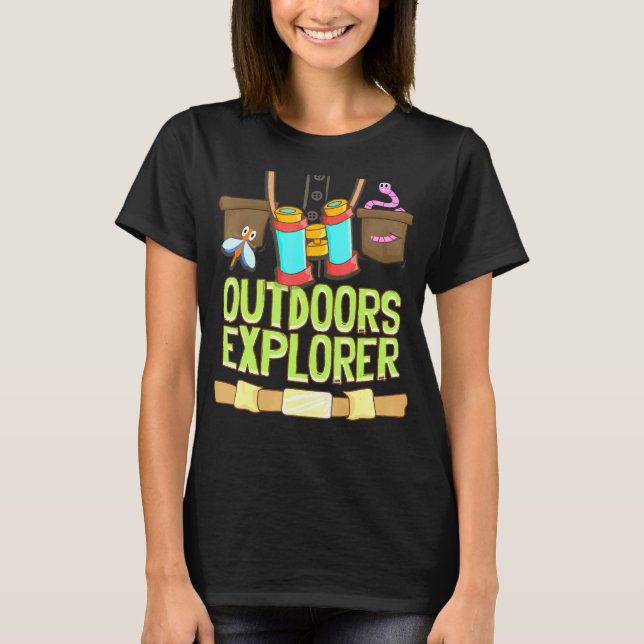Outdoor Explorer Zookeeper Vest Bugs Binoculars S T-Shirt (Vorderseite)