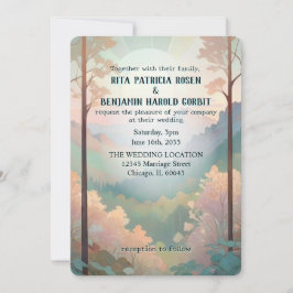 Outdoor Fantasy Mountain Wedding Einladung