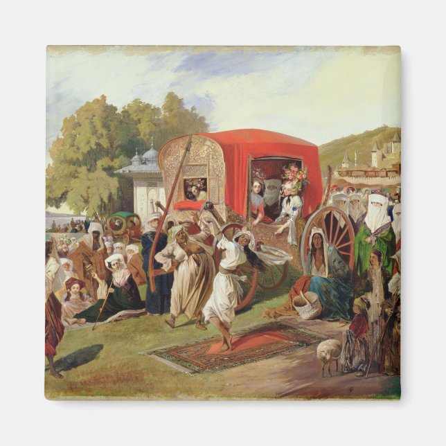 Outdoor Fete in Türkei, c.1830-60 Magnet (Vorne)