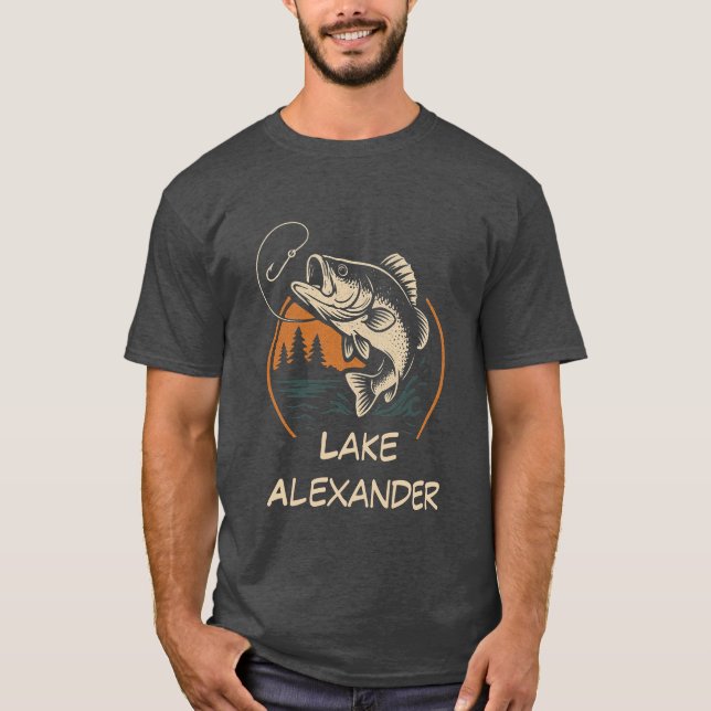 Outdoor Fisherman Custom Lake Fishing T - Shirt (Vorderseite)