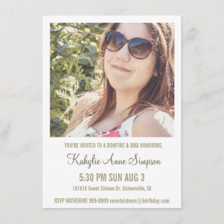 Outdoor Foto Sweet 16 Geburtstagsparty Einladung