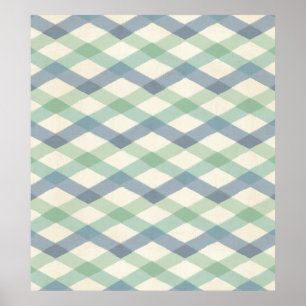 Outdoor Geo Step   Geometrisches Muster der Pastel Poster