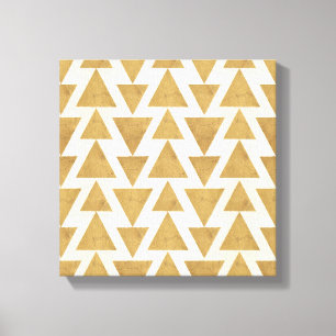 Outdoor Geo Step Gold Geometric Pattern Leinwanddruck