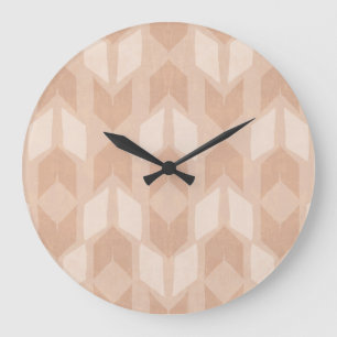 Outdoor Geo Step   Korallenbogenmuster Große Wanduhr