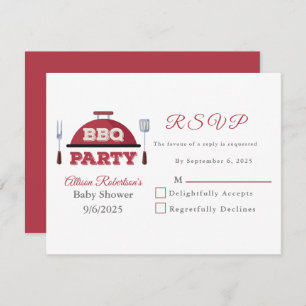 Outdoor GRILLEN Baby Shower RSVP Card