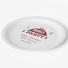 Outdoor GRILLEN Babydusche Papierplatte Pappteller