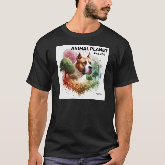 Outdoor Hunde in Nature Printe - Tierkunst T-Shirt (Vorderseite)