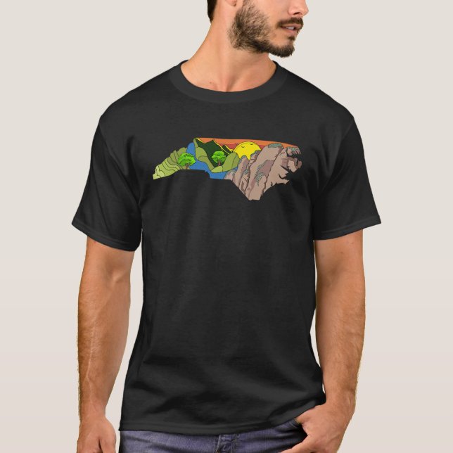 Outdoor I Retro Nature I North Carolina T-Shirt (Vorderseite)