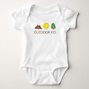 Outdoor KID Mountain Sunshine Pine Tree Woods Camp Baby Strampler