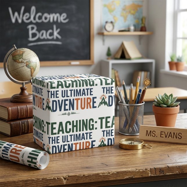 Outdoor-Lehrer Ultimatives Abenteuer  Geschenkpapier (Von Creator hochgeladen)