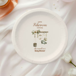 Outdoor Little Fisherman Fishing Baby Shower Pappteller