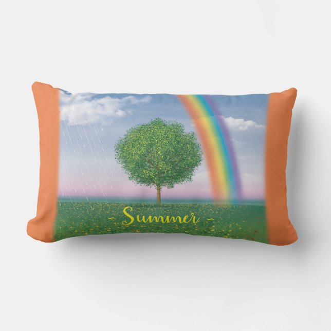 Outdoor Lumbar Kissen 4 Jahreszeiten SOMMER Für Draußen (Vorderseite)