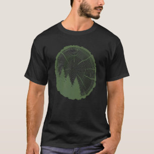 Outdoor Mode Style Dunkelgrüner Gorpcore T-Shirt
