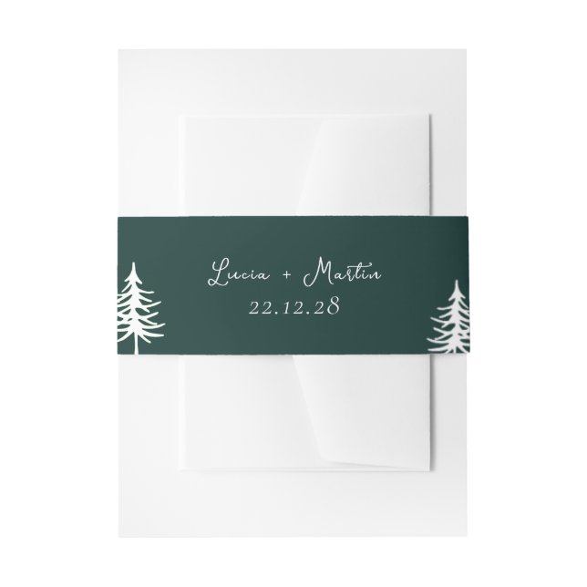 Outdoor Mountains Pine Tree Einladungsbanderole (Vorderseite Beispiel)