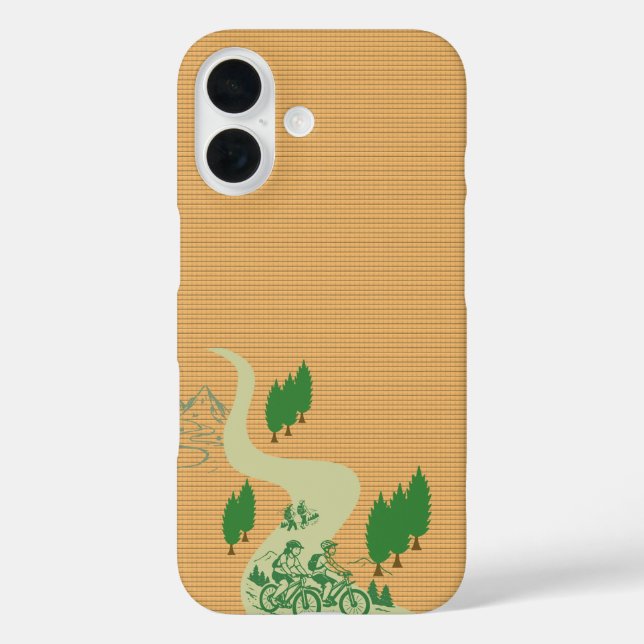 Outdoor-MTB-Fahrer-Silhouette-Design Case-Mate iPhone Hülle (Rückseite)