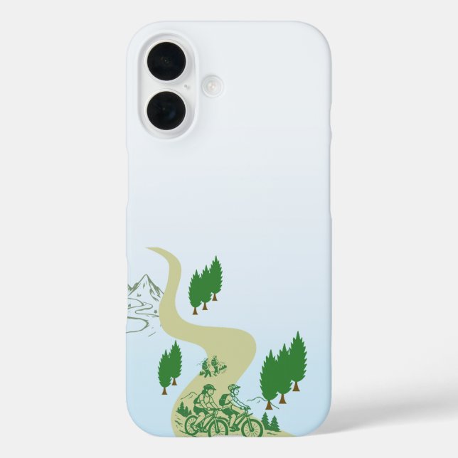 Outdoor-MTB-Fahrer-Silhouette-Design Case-Mate iPhone Hülle (Rückseite)