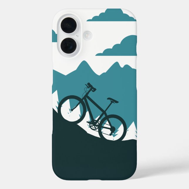 Outdoor-MTB-Fahrer-Silhouette-Design Case-Mate iPhone Hülle (Rückseite)