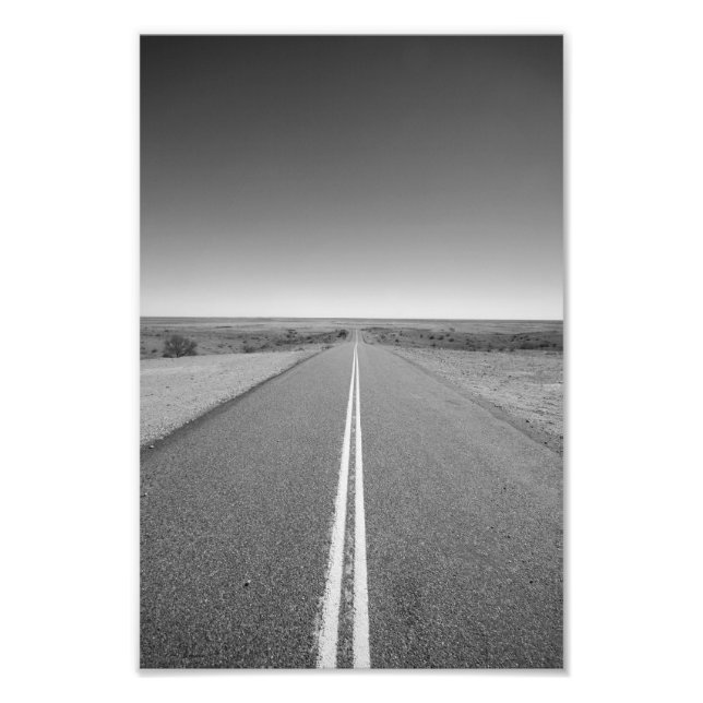 Outdoor Road Australien, Schwarz und Weiß - Print Fotodruck (Vorne)