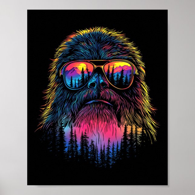 Outdoor Sasquatch Men Women Kinder Funny Bigfoot S Poster (Vorne)