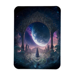 Outdoor Space Surreal Fantasy Art Magnet
