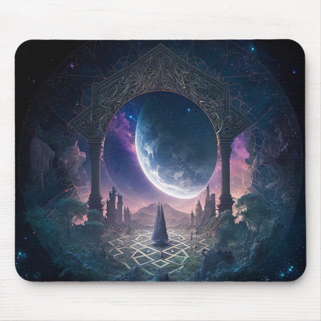 Outdoor Space Surreal Fantasy Art Mousepad (Vorne)