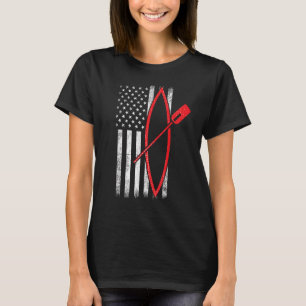 Outdoor Sport Paddle Board USA Flag SUP Stand Up P T-Shirt