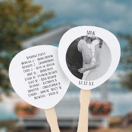 Outdoor Summer Wedding Party Programm Hand Fan Fächer