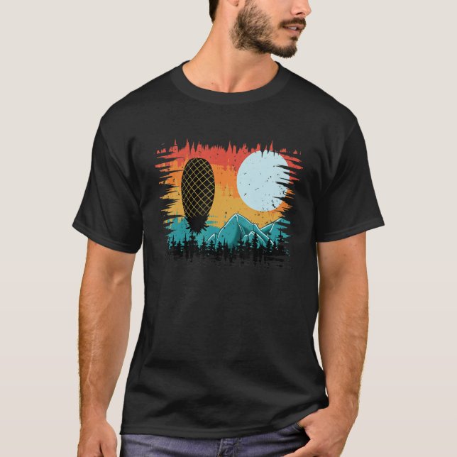Outdoor Swinger Hiking Camping Retro Upside Down P T-Shirt (Vorderseite)