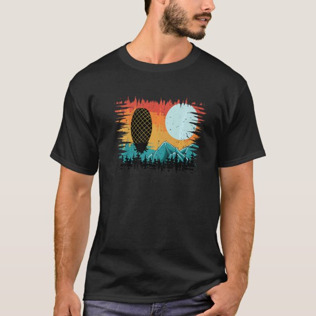 Outdoor Swinger Hiking Camping Retro Upside Down P T-Shirt (Vorderseite)