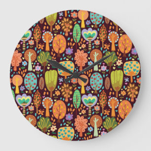 Outdoor-Tapete Nahtlose Textur Große Wanduhr