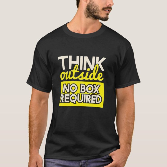 Outdoor Think Outside Keine Box Wanderfans T-Shirt (Vorderseite)